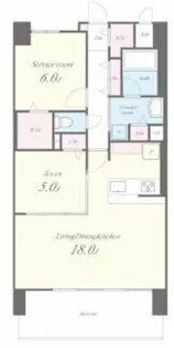 ラフェリーチェ難波【3階】の間取り