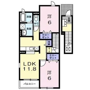 ソレイユ イズミ1【205号室】の間取り