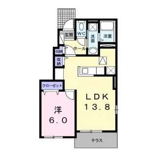 アイリンタウンB【101号室】の間取り