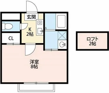 ハートヒルズ西大友【102号室】の間取り