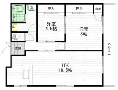 クリスタルハイツ【7階】の間取り