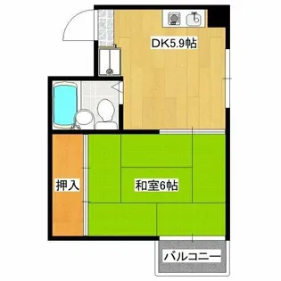 タツミハイツ【3階】の間取り