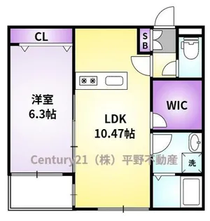 L-bloom御井【1階】の間取り