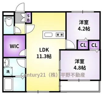 L-bloom御井【1階】の間取り