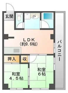 ルネ西難波【3階】の間取り