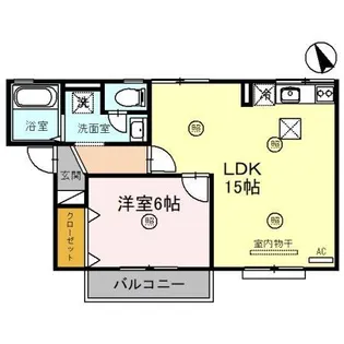 サルドセジュール(野洲市行畑1丁目)【1階】の間取り