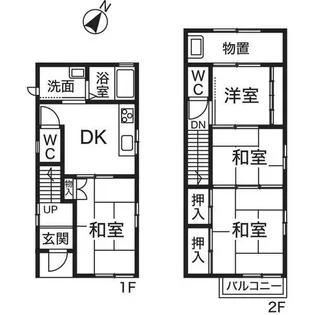 兵庫県神戸市長田区蓮宮通6丁目【一戸建】の間取り