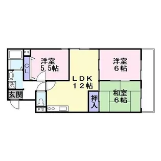 サンクレール鴻池【5階】の間取り