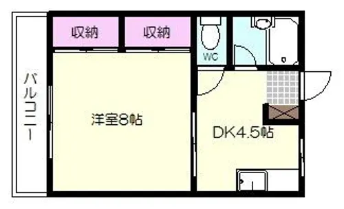 プレーヌ博多【202号室】の間取り