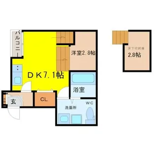 ハーモニーテラス木之免町【101号室】の間取り