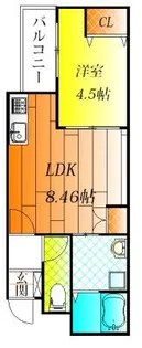 大阪府羽曳野市野々上5丁目【アパート】の間取り