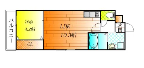 大阪府羽曳野市恵我之荘2丁目【アパート】の間取り