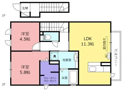 エスト【2階】の間取り