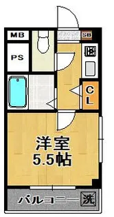 サンパークハイツ【3階】の間取り