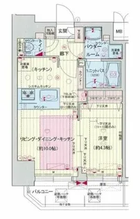 プレサンス中之島公園アティレ【13階】の間取り