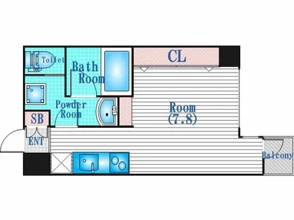 サンネクテール天満橋【8階】の間取り