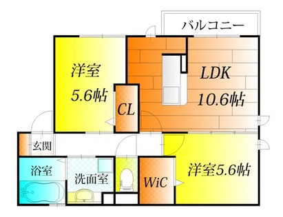 CREST SOCIA II【2階】の間取り