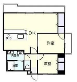 大阪府大阪市中央区東平1丁目【マンション】の間取り
