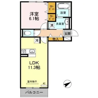 メゾンヴィラ栗東【2階】の間取り