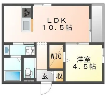 ルノーブウエスト【1階】の間取り