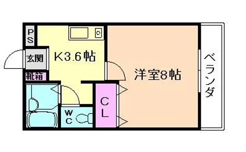 プライム本町【1階】の間取り