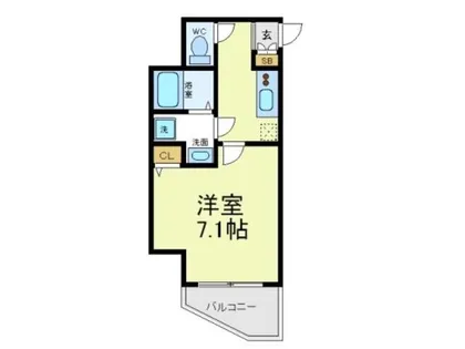 ラパンジール四天王寺東【5階】の間取り