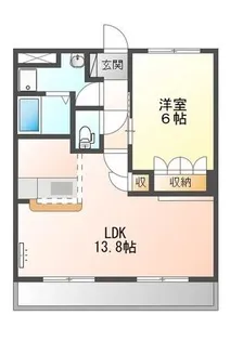 エリートメゾン【102号室】の間取り