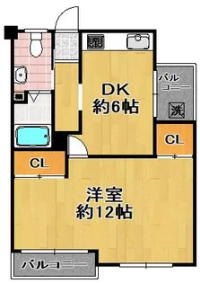 松栄大正ハイツ【3階】の間取り