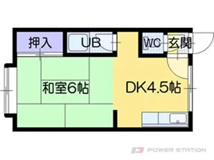 カレッジハウス若葉No.1【2階】の間取り