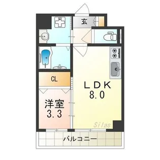 スプランディッド堺東【11階】の間取り