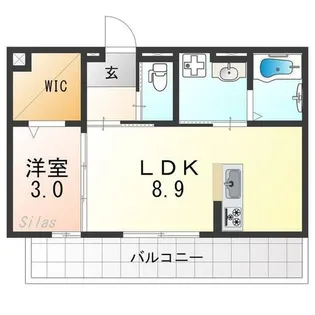 セジュール龍宮【1階】の間取り