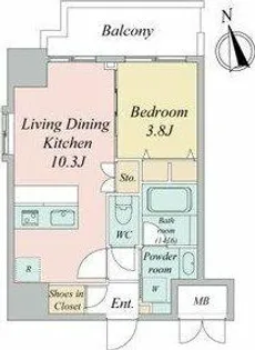 スプランディッド大須門前町【15階】の間取り