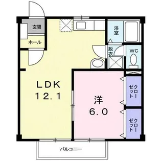 リバティ栄 野洲市栄【1階】の間取り