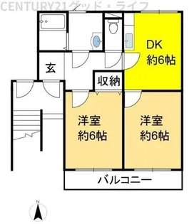 bliss【102号室】の間取り