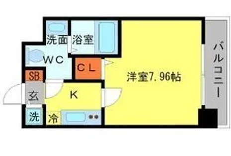 SERENiTE日本橋SUD【8階】の間取り
