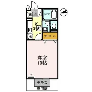 アムール西桂 A棟【1階】の間取り