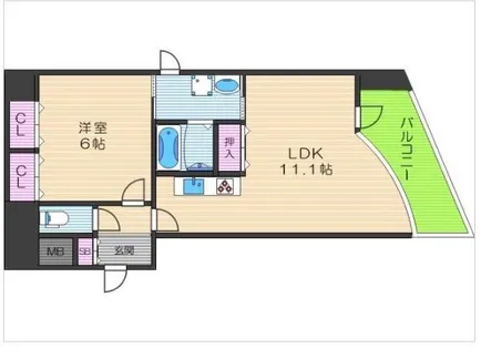 S-RESIDENCE学園坂【13階】の間取り