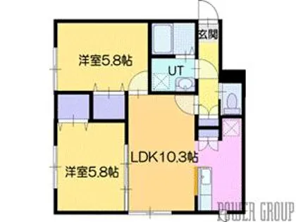ル・シエル恵庭【1階】の間取り