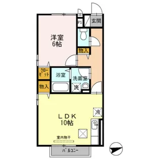 グランパルク(南区)【1階】の間取り