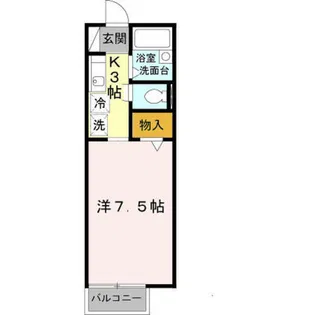 セジュール竹田【1階】の間取り