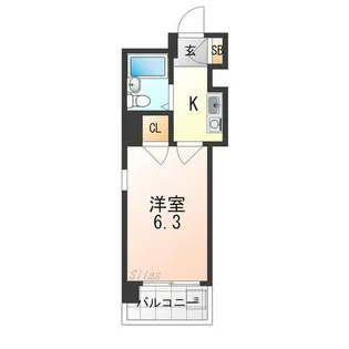 プラザ出水通【3階】の間取り