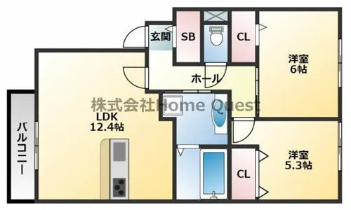 アビタシオンA棟【1階】の間取り