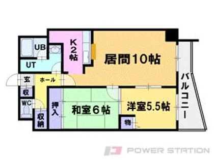 2LDKの間取り画像