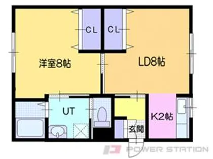 ハイツ翔【2階】の間取り