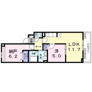 カーサ小紅屋【1階】の間取り