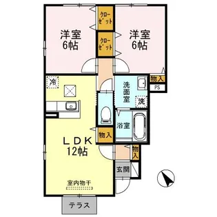 ブランカコート 守山市今宿【1階】の間取り