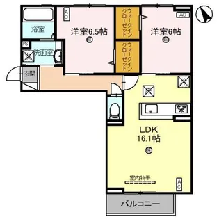 グランコンフォール神ノ川 大橋5丁目【1階】の間取り