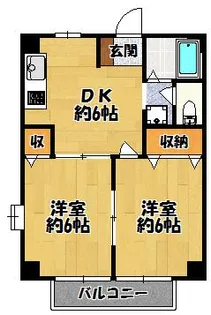 ハイツ楽翠【205号室】の間取り