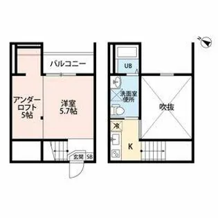 ロッククリスタル小木田(ロッククリスタルオギタ【1階】の間取り