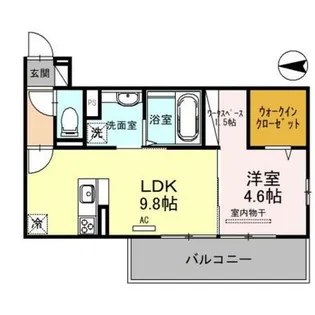 フロレゾン北花山 B【1階】の間取り